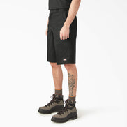 Loose Fit Flat Front Work Shorts, 13