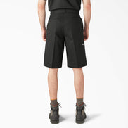 Loose Fit Flat Front Work Shorts, 13