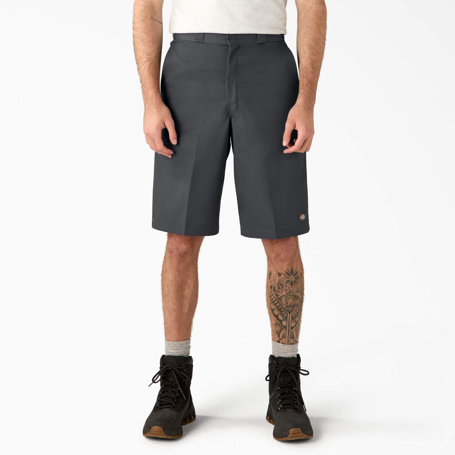 Loose Fit Flat Front Work Shorts, 13
