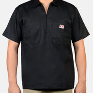 Short Sleeve Solid 1/2 Zip Shirt