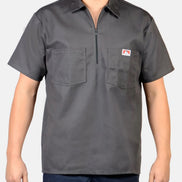 Short Sleeve Solid 1/2 Zip Shirt