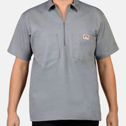 Short Sleeve Solid 1/2 Zip Shirt