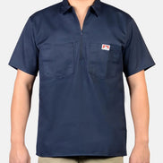 Short Sleeve Solid 1/2 Zip Shirt