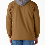 Style# TJ213  Water Repellent Duck Hooded Shirt Jacket