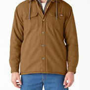 Style# TJ213  Water Repellent Duck Hooded Shirt Jacket