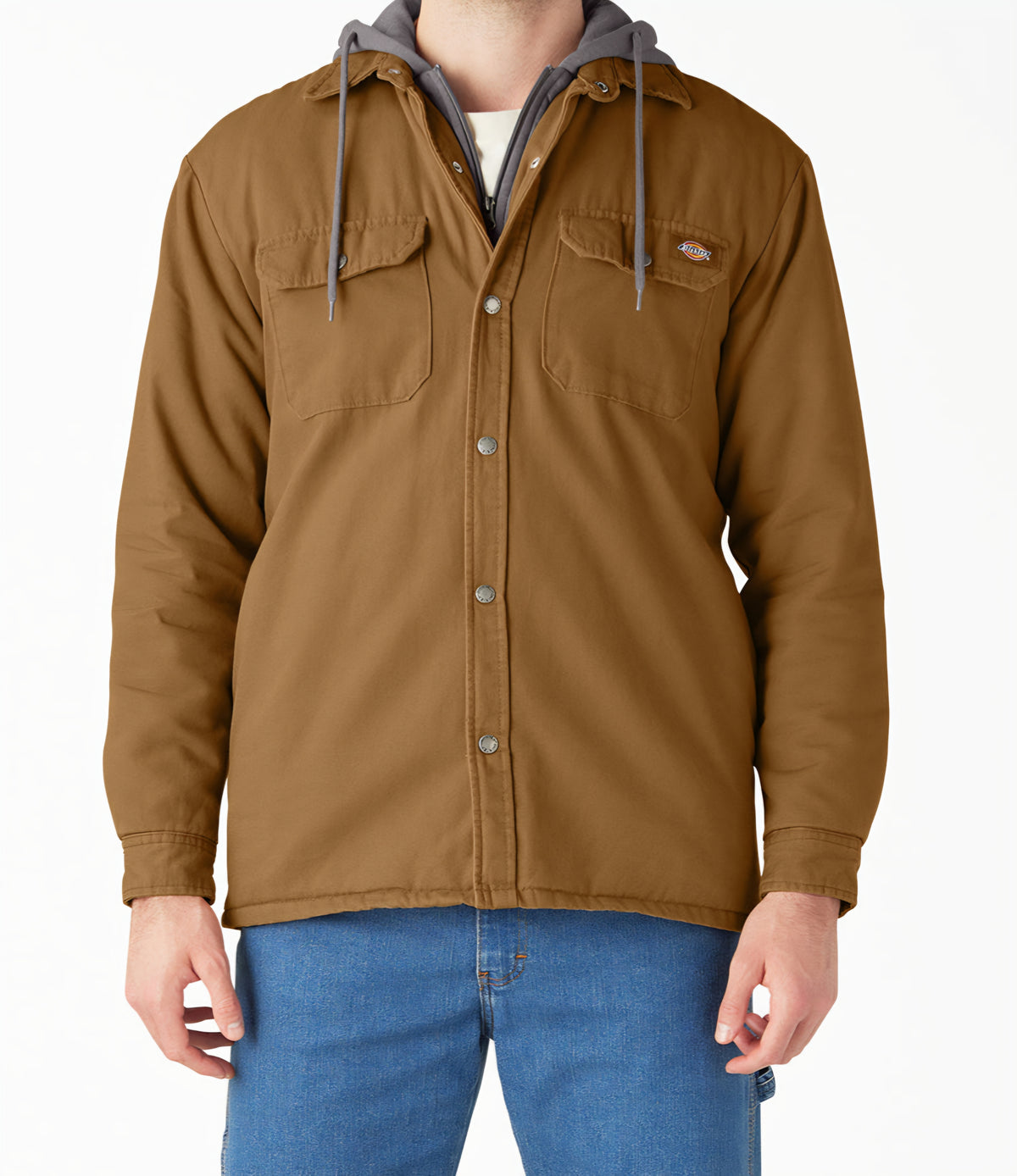 Style# TJ213  Water Repellent Duck Hooded Shirt Jacket