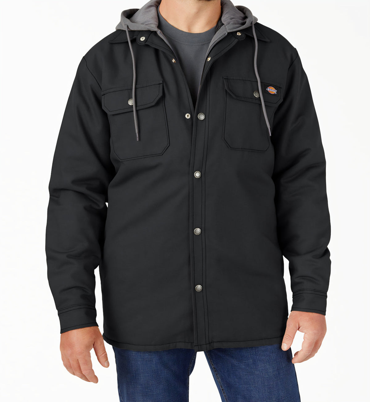 Style# TJ213  Water Repellent Duck Hooded Shirt Jacket