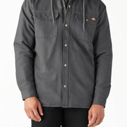 Style# TJ213  Water Repellent Duck Hooded Shirt Jacket
