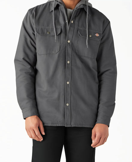 Style# TJ213  Water Repellent Duck Hooded Shirt Jacket
